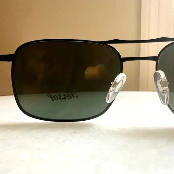 PERSOL RECTANGULAR SUNGLASSES PO2454S 1078/31 MATTE BLACK 60MM 2454 - Picture 7 of 12